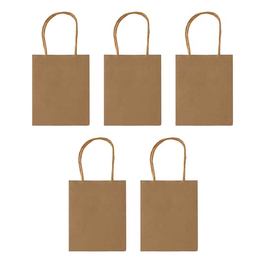Mini Solid Gift Bags, 5ct. by Celebrate It™